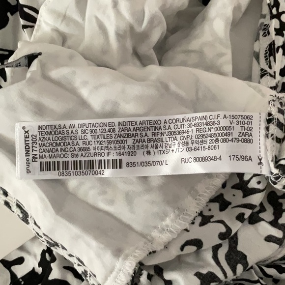 NWT Zara MIDI LINGERIE STYLE PRINT DRESS Size- LARGE - Picture 10 of 11